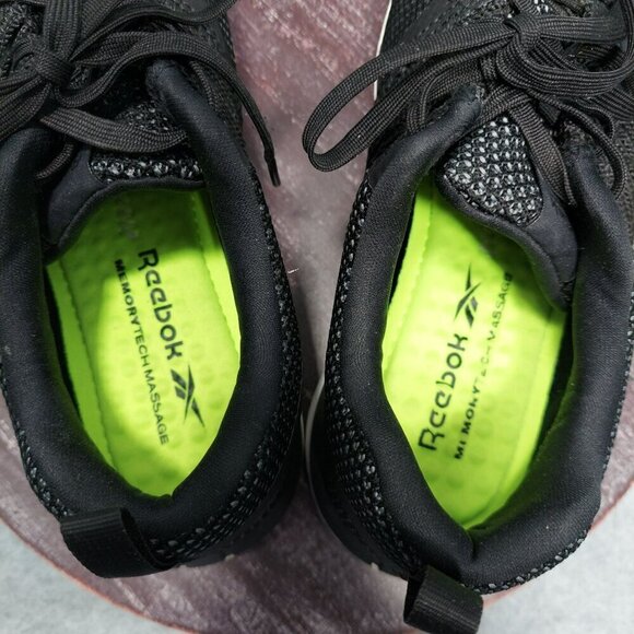 Reebok Mens Weight lifting shoes Knit Sneakers Size 6 Black - Picture 7 of 9